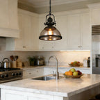Glare-Free Dimmable Glass Dome Pendant Light