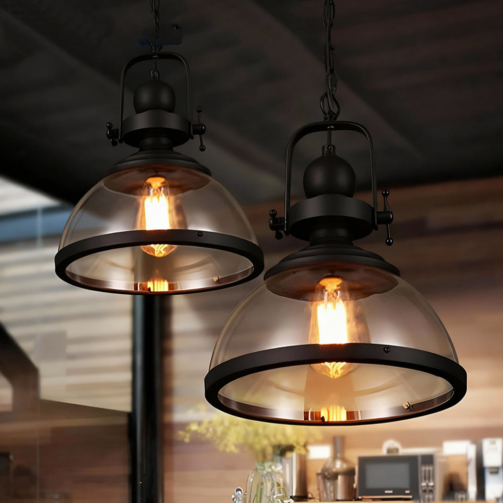 Glare-Free Dimmable Glass Dome Pendant Light