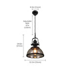 Glare-Free Dimmable Glass Dome Pendant Light