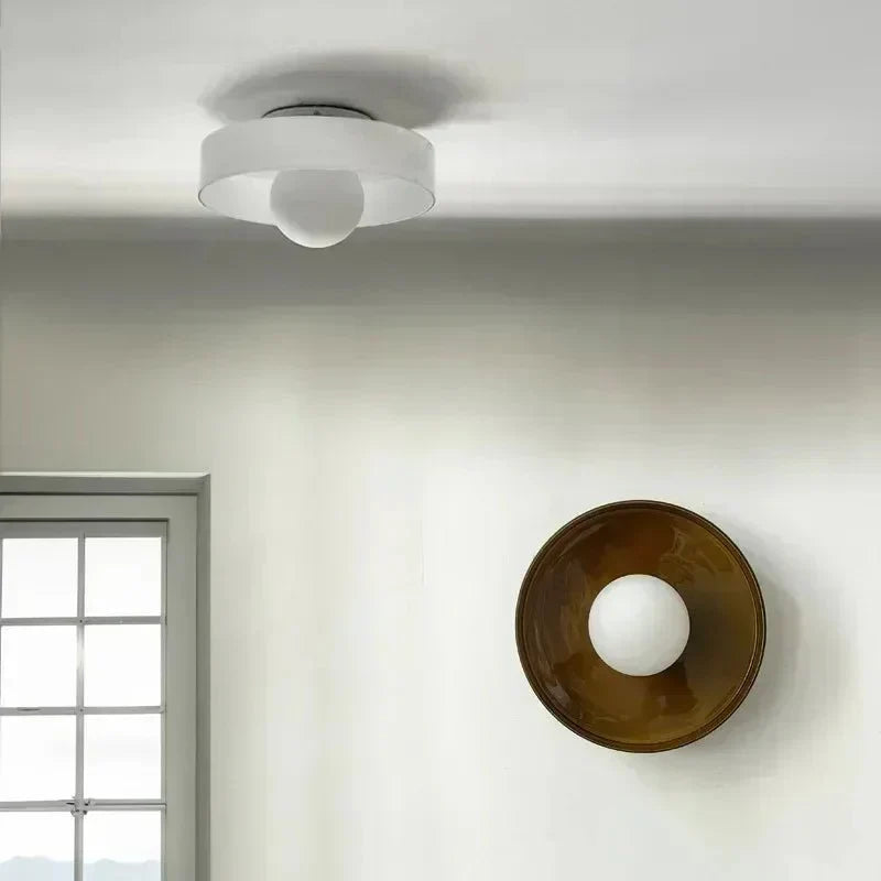 Glass Ceiling Lamp Scandinavian Minimalist Soft Even Light