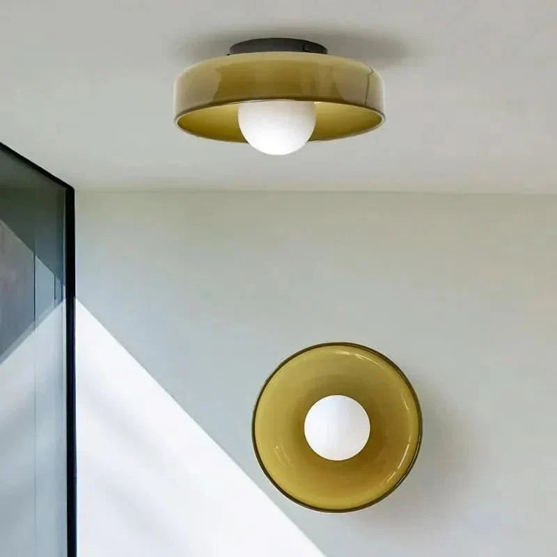 Glass Ceiling Lamp Scandinavian Minimalist Soft Even Light
