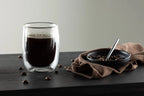 Glass Coffee Cups Transparent Heat-Resistant Set of 2