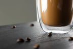 Glass Coffee Cups Transparent Heat-Resistant Set of 2