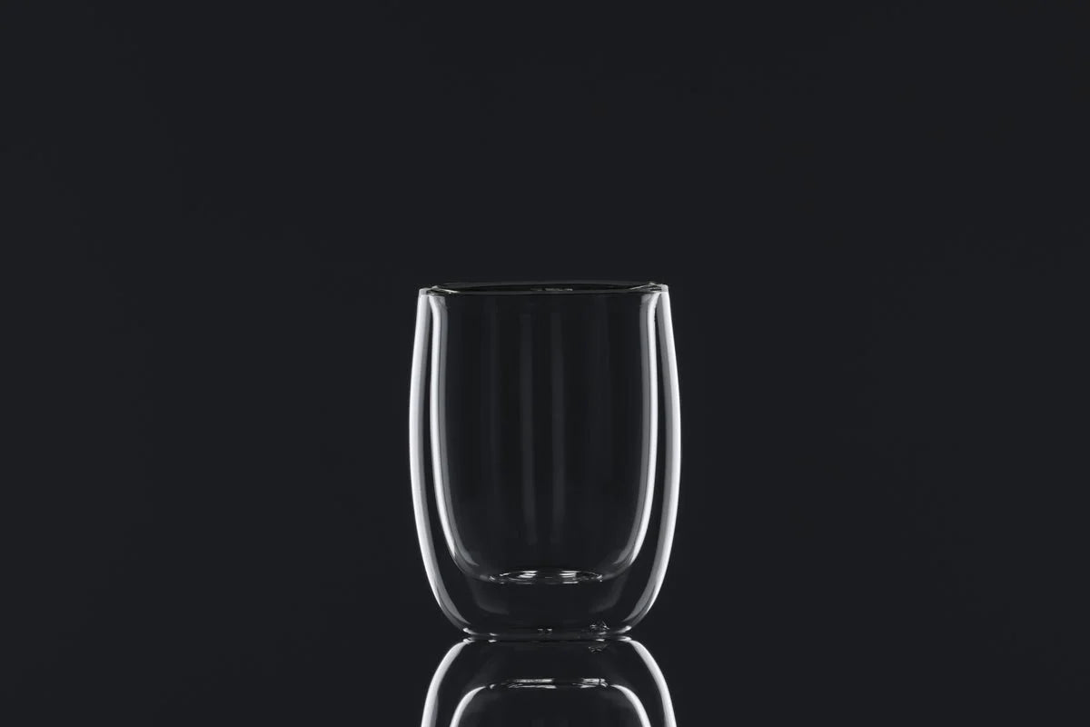 Glass Coffee Cups Transparent Heat-Resistant Set of 2
