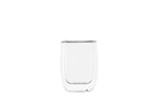 Glass Coffee Cups Transparent Heat-Resistant Set of 2