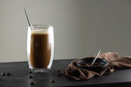 Glass Coffee Cups Transparent Heat-Resistant Set of 2