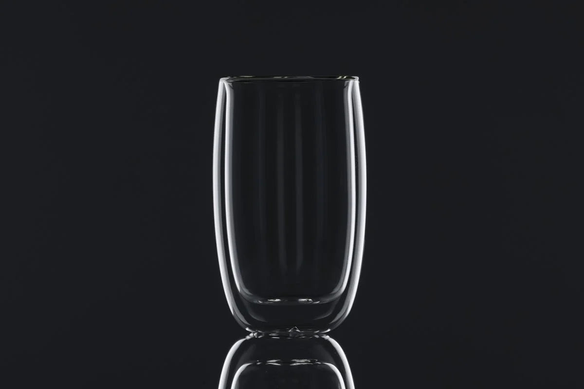 Glass Coffee Cups Transparent Heat-Resistant Set of 2