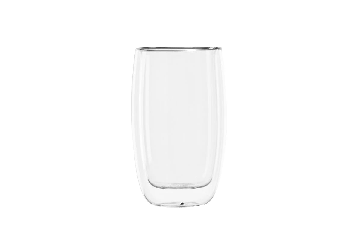 Glass Coffee Cups Transparent Heat-Resistant Set of 2
