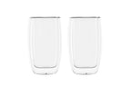 Glass Coffee Cups Transparent Heat-Resistant Set of 2