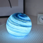 Glass Color-Changing Moon Lamp (USB Rechargeable, Remote)