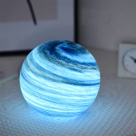 Glass Color-Changing Moon Lamp (USB Rechargeable, Remote)