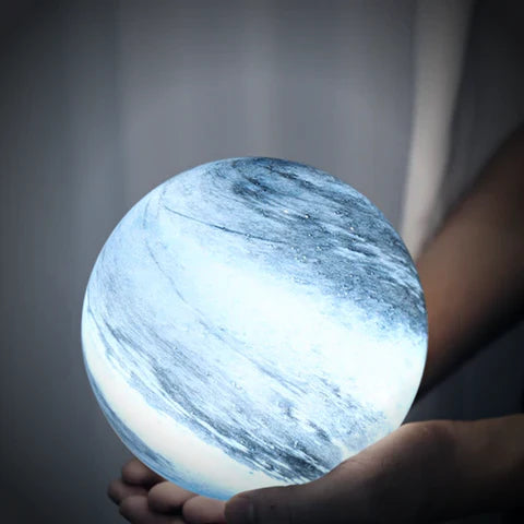 Glass Color-Changing Moon Lamp (USB Rechargeable, Remote)