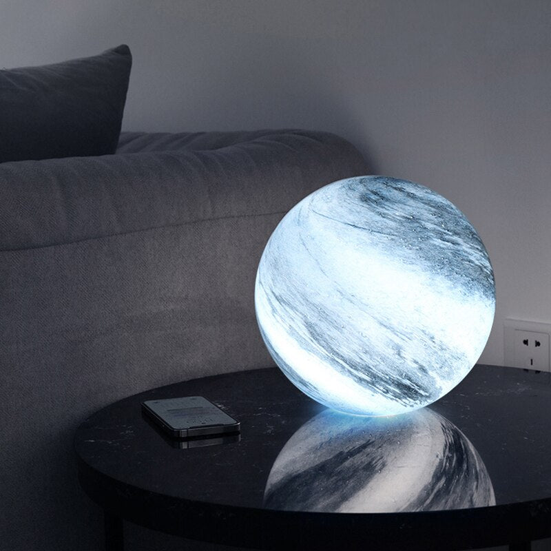 Glass Color-Changing Moon Lamp (USB Rechargeable, Remote)