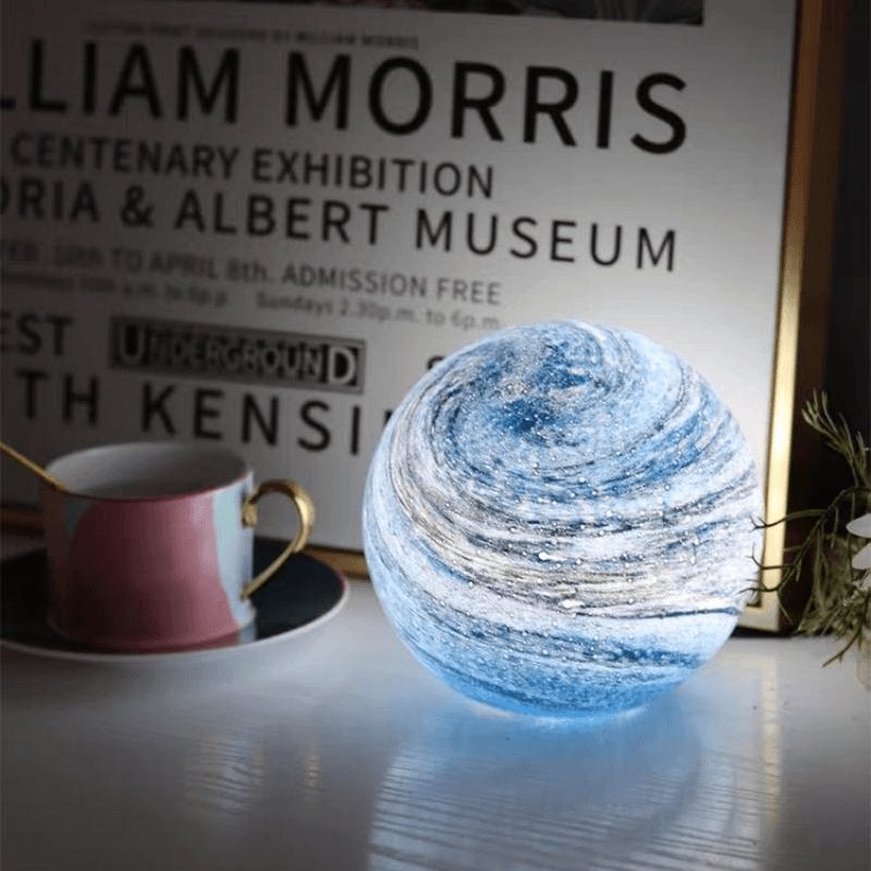 Glass Color-Changing Moon Lamp (USB Rechargeable, Remote)