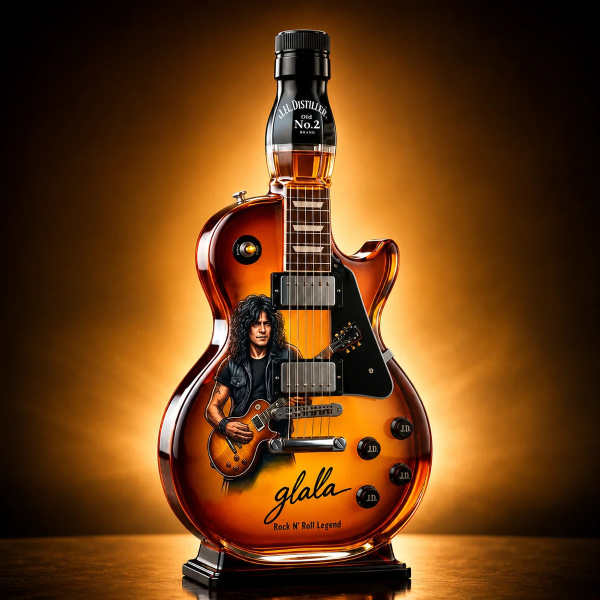 Glass Decanter Guitar-Shaped Transparent Glass Decor