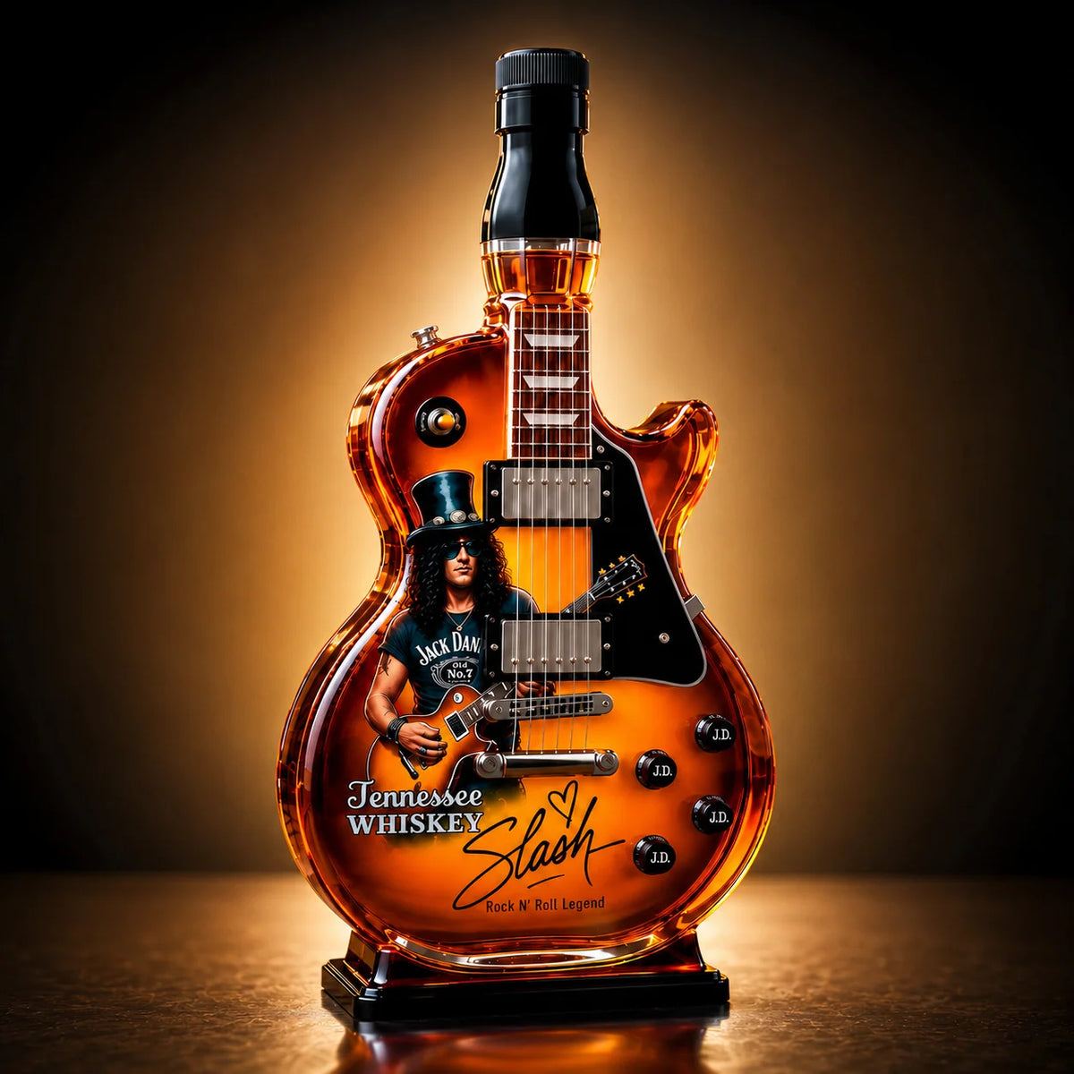 Glass Decanter Guitar-Shaped Transparent Glass Decor