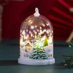 Glass Dome Decoration Warm LED Lights