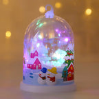 Glass Dome Santa Snow Scene Warm White LEDs