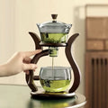 Glass Drip Pot Magnetic Flow Control Built-In Tea Infuser
