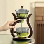 Glass Drip Pot Magnetic Flow Control Built-In Tea Infuser