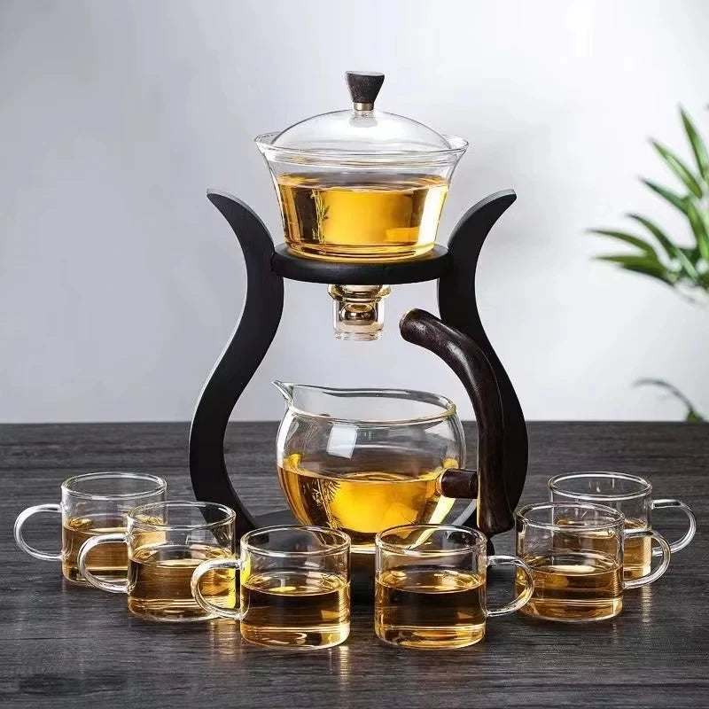 Glass Drip Pot Magnetic Flow Control Built-In Tea Infuser