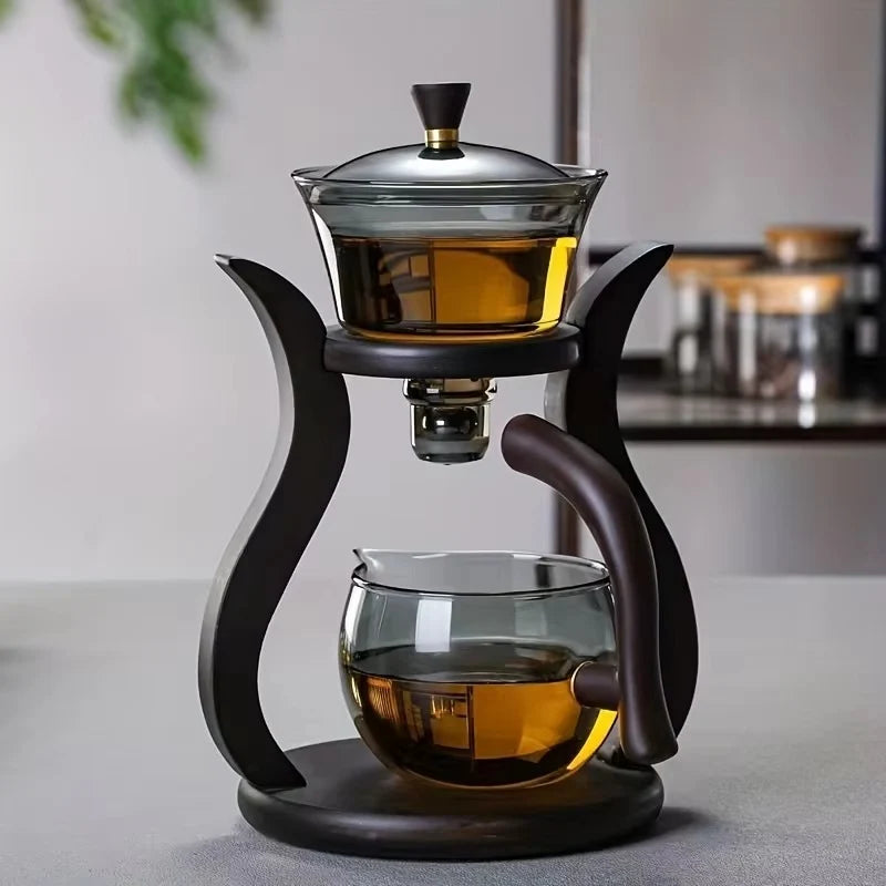Glass Drip Pot Magnetic Flow Control Built-In Tea Infuser