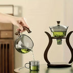 Glass Drip Pot Magnetic Flow Control Built-In Tea Infuser