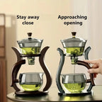 Glass Drip Pot Magnetic Flow Control Built-In Tea Infuser