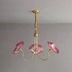 Glass Flower Chandelier Frosted Glass Soft Diffused Light