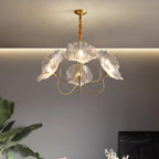 Glass Flower Chandelier Frosted Glass Soft Diffused Light