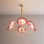 Glass Flower Chandelier Frosted Glass Soft Diffused Light