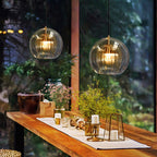 Glass Globe 3-Color Dimmable Pendant Light (Adjustable Cord)
