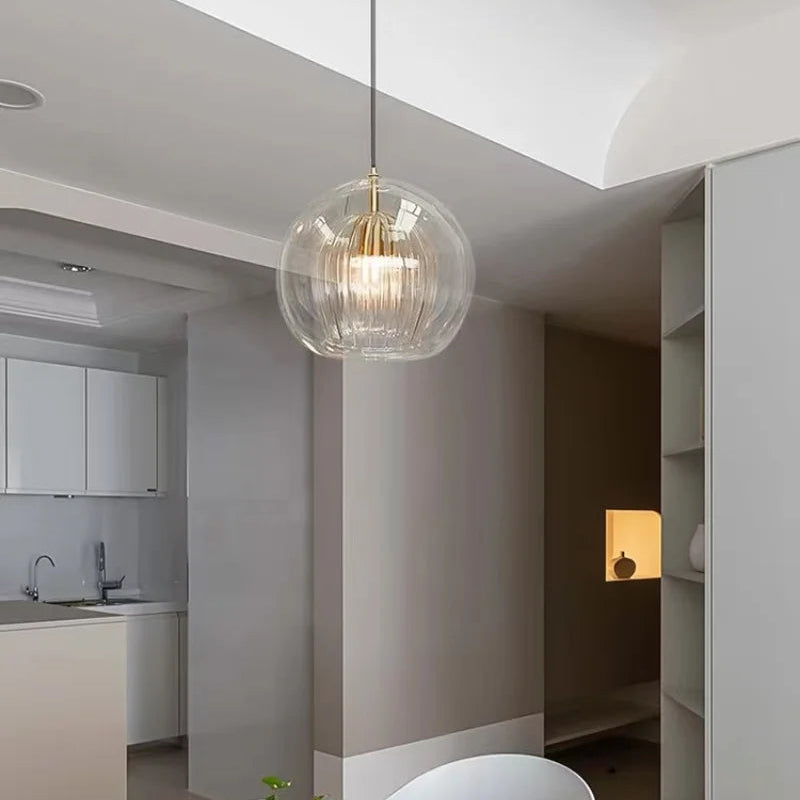 Glass Globe 3-Color Dimmable Pendant Light (Adjustable Cord)
