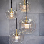 Glass Globe Pendant Lamp Dimmable Adjustable Cable
