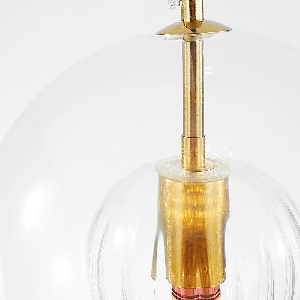 Glass Globe Pendant Lamp Dimmable Adjustable Cable