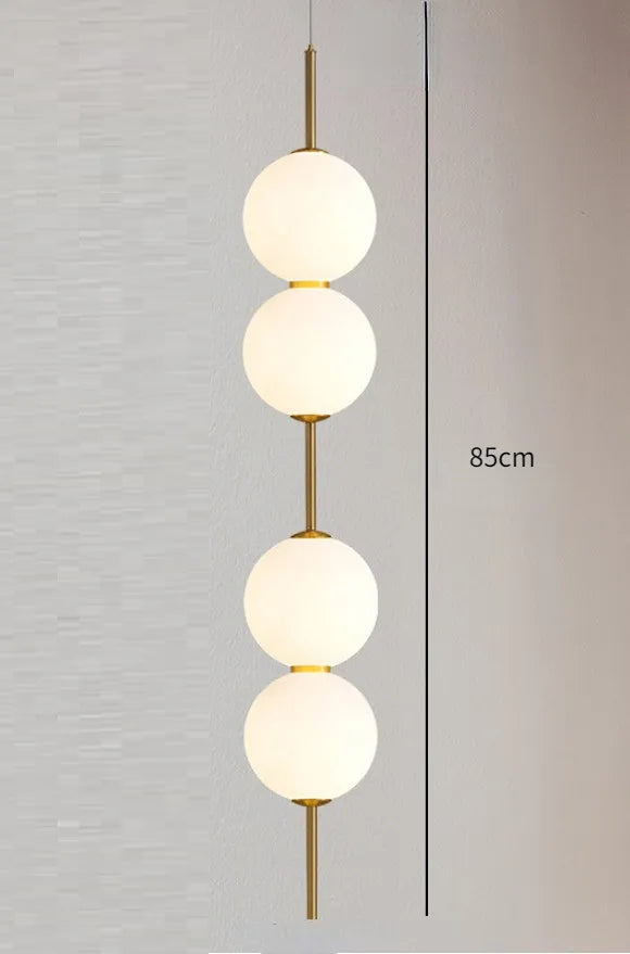 Glass Pendant Lamp Clear Glass 1-4 Light Points