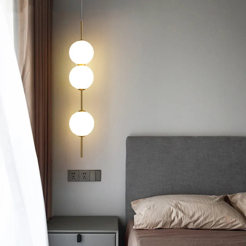 Glass Pendant Lamp Clear Glass 1-4 Light Points