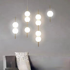 Glass Pendant Lamp Clear Glass 1-4 Light Points