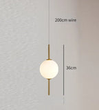 Glass Pendant Lamp Clear Glass 1-4 Light Points