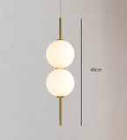 Glass Pendant Lamp Clear Glass 1-4 Light Points