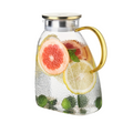 Glass Pitcher Borosilicate 1.8L Stainless Steel Strainer