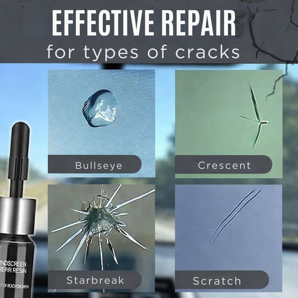 Glass Repair Kit Transparent Penetrating Formula Car & Smartphone