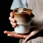 Glass Set Ribbed 300ml 2 Or 4 Pieces