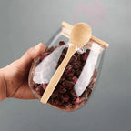 Glass Storage Jar Bamboo Lid & Airtight Seal