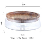 Glass Storage Jar Borosilicate Airtight Acacia Lid