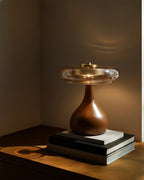 Glass Table Lamp Remote Dimmer Adjustable Brightness