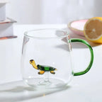 Glass Tea Mug Borosilicate Heat-Resistant 3D Animal