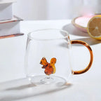 Glass Tea Mug Borosilicate Heat-Resistant 3D Animal