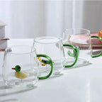Glass Tea Mug Borosilicate Heat-Resistant 3D Animal