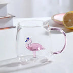 Glass Tea Mug Borosilicate Heat-Resistant 3D Animal